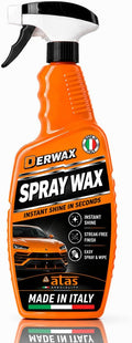 Spray Wax for Cars – Instant Mirror Shine & Streak-Free Finish – Premium Italian Formula, Easy Wipe-On Car Wax Spray for Deep Gloss, Slick Surface & Protection on Paint, Plastic & Trim – 25 Oz