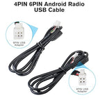 Android Stereo Harness Kit, Car Radio Wire Harness with 16Pin ISO Stereo Adapter,20Pin RCA Harness,4Pin 6Pin USB Cable,10Pin Backup Camera Cable,GPS Antenna