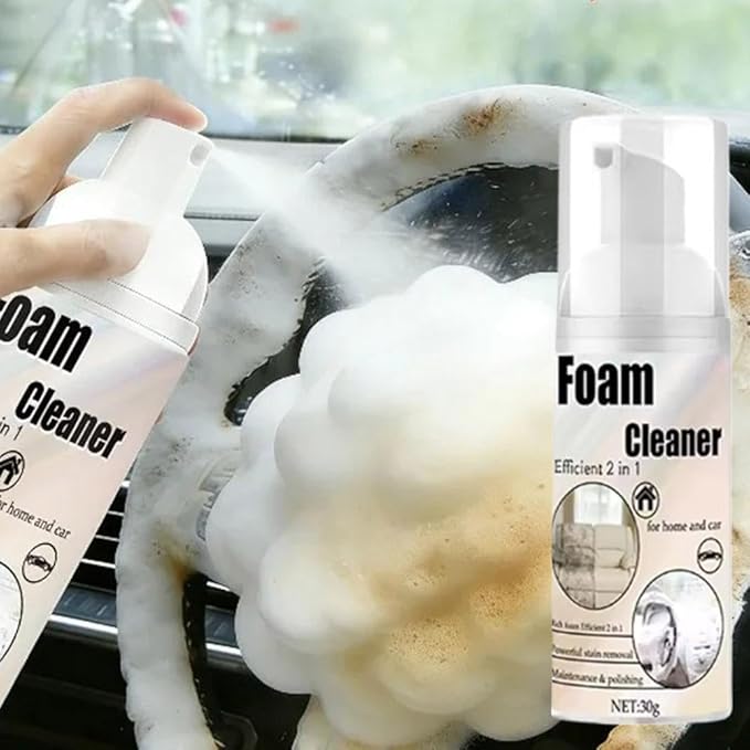 Multi-Purpose Foam Cleaner,30/60ml Car Interior Foam Refinisher Cleaner,All Around Master Foams Cleaners,Strong Stain Remover for Cars Interior and Kitchen