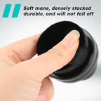 2 Pack Auto Detail Brushes, Tire Shine Applicator Brush, Automotive Tire Dressing Applicator Brush, High Density Portable Car Tire Brush with Seal Cover for Car Wash Kit(Black)