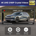 Fitcamx 4K Dash Cam Suitable for Hyundai IONIQ 5 2022-2024 (6 Vents) SE Standard Range SEL Limited, OEM Look, UHD 2160P Video, Built-in WiFi & APP, Loop Recording, G-Sensor, Plug & Play, 64GB Card