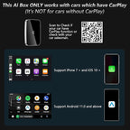 AI Box 3 in 1 Wireless CarPlay Auto Adapter CarPlay Adapter for iPhone&Android Auto,Video Support,TF Card, Magic Box Easy Setup CarPlay Dongle for Factory Wired CarPlay Cars
