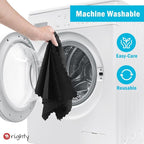 Orighty Microfiber Cleaning Cloth, 5 Pack Highly Absorbent Cleaning Rags, Household Cleaning Supplies, Reusable Lint Free Cloths Microfiber Rag for House, Kitchen, Car Care, 12x11 inch, Black
