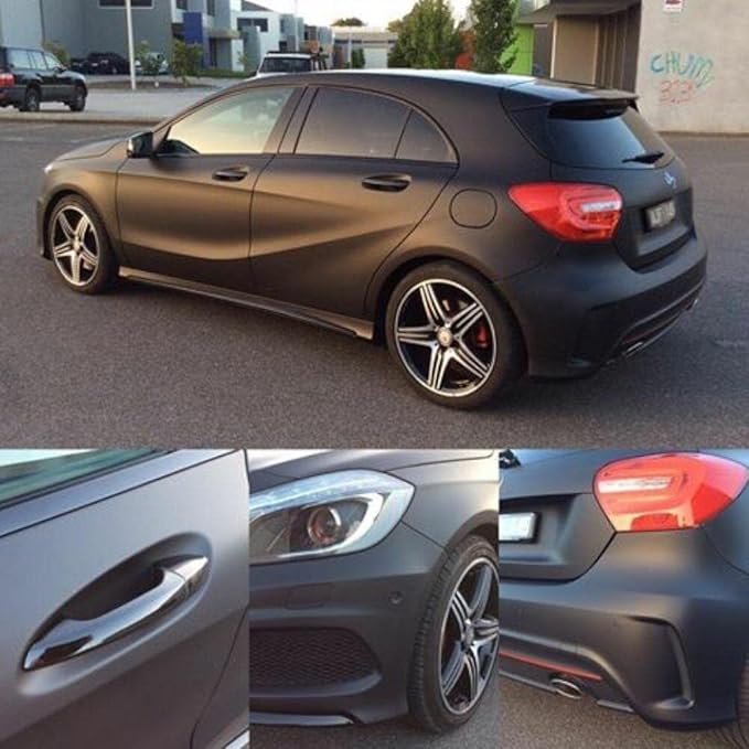 3M Car Wrap Roll 2080 Matte Deep Black | M22 | (5ft x 15ft (75 Sq/ft)) | Automotive Vinyl Wrap for Cars - Car Interior Wrap & Exterior | w/Free Instawraps Pro Glove