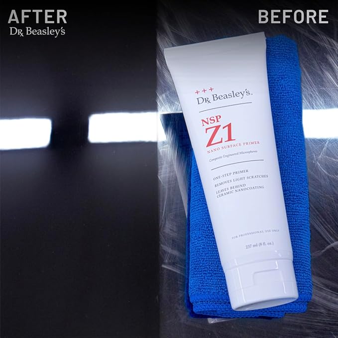 Dr. Beasley's NSP Z1 - One Step Correcting Primer with 1 Year Nanocoating, Cut & Coat in 1/2 The Time, Just 1oz Per Vehicle, Prevents Coating Failure, Beats Multi-Step in Removing Defects, 32 Fl Oz