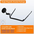 Center Console Mount, Magnetic Phone Holder for Tesla Model 3 (2026-2024 New Gen),Aluminum Alloy Bracket, Glue-Free Installation (Model 3 (New Gen)-Single Magnetic Mount)