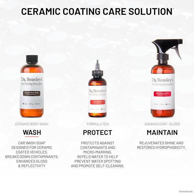 Dr. Beasley's Ceramic Body Wash 1 Gallon - Elite Car Care for Ceramic Coated Vehicles, Breaks Down Contaminants, Ultra Concentrated, Enhances Gloss & Reflectivity