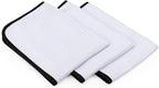 The Rag Company - Dry Me A River - Professional Korean 70/30 Blend, Microfiber Waffle-Weave, Drying & Detailing Towels, Soft Suede Edges, 390gsm, 16in x 24in, White (3-Pack)