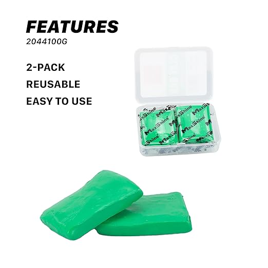 Maxshine 2-Pack Magic Clay Bar (50g Each) - Heavy Grade Material for Car Clay Bar Auto Detailing – Cleans & Removes Surface Contaminants Paintwork, Glass, Plastic, Metal Surface