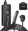 Level 2 EV Portable Charger for Tesla, 32A 240V ETL Certificated,NEMA 14-50,NACS Connector, 25FT Cable, Adjustable 16A-32A, LCD Display, Plug-and-Play Fast Charging Station for Home/Outdoor