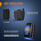 Nilight Side Lights Rocker Switch Led Light Bar 5Pin Laser On Off SPST switches 20A/12V 10A/24V Blue with Jumper Wires Set for Cars Trucks RVs