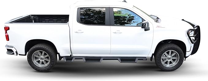 Westin 56-534685 HDX Drop Wheel to Wheel Nerf Bars fits 2019-2025 Silverado Sierra 1500 Crew Cab (5.5 Bed) (Exc 2019 Silverado LD/Sierra 1500 Limited) Textured Black Pair