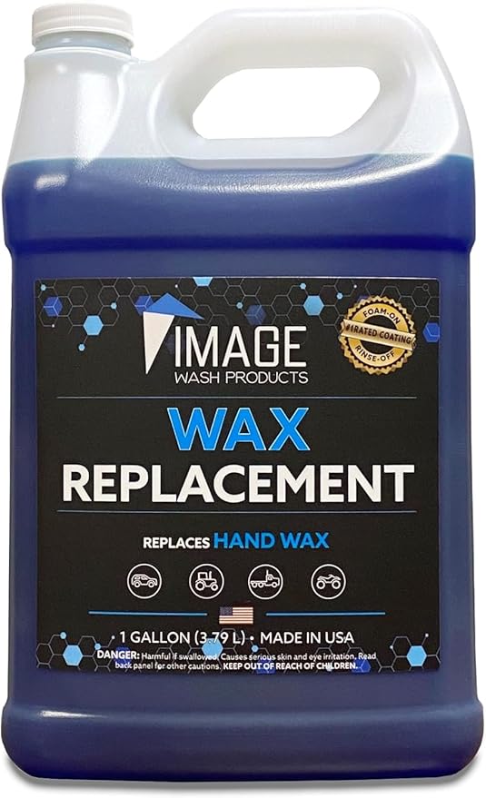 Image Wash Wax Replacement Foamable – Concentrated Spray Wax & Protectant for Cars,Trucks,RVs Boats,Ceramic & Waxed Surfaces. ((128 Fl Oz (Pack of 1)))