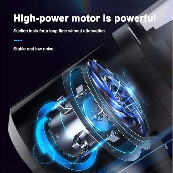 Portable car Vacuum Cleaner 45W/4500Pa, Suitable for Interior Cleaning of Cars, Dry and Wet Dual-Purpose, Strong Suction Power, Long Running time, Portable and Easy to use
