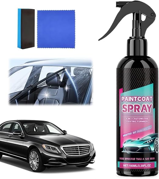 Multi-Functional Coating Renewal Agent, 3 in 1 Ceramic Car Coating Spray, High Protection Quick Car Coating Spray Fast-Acting, Nanotechnology Plastic Parts Refurbish Agent-100ml