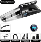 Car Vacuum Cleaner - Portable Handheld Mini Vacuum Cleaner Attachments - Small Vacuum for Car, RV, Boats, Travel - Car Accessories，Multifunctional 4-in-1 Portable Car Vacuum