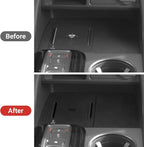 YOJOJOCO Wireless Charging Anti-Slip Mat Compatible with Honda 2023-2026 Pilot & 2026 Passport Accessories Wireless Charging Mat with Indicator Light Port Center Console Liner Black Silicone Material