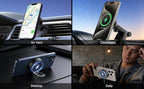 Qylastic Qi2.2 Certified 25W for MagSafe Car Charger & Holder with Air-Cooling Tech, Magnetic Wireless Charger Mount for iPhone 17/16/15/14/13/12, Fits Samsung Galaxy S25