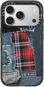 CASETiFY Impact iPhone 17 Pro Case [Slim/Compatible with Magsafe / 8.2 ft. 4X Military Grade Drop Protection] - Plaid Disorder Case - Clear Black