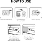 Car Air Freshener Diffuser Jasmine Ocean Scented 2 Pack, Car Fresheners Vent Clip Leather Design, Car Diffuser Flower Scented for 30 Days Long Lasting WineRed