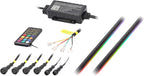 Heise by Metra Chasing Dash Trim Accent Light Kit, LED, 2 Piece, 3 ft Strips, Interior, with Controller and Remote
