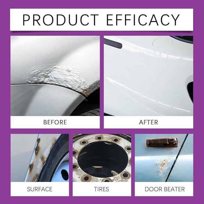 Iron Remover Car Detailing,120ml Long-Lasting Powerful Automotive Rust Stain Remover Spray,Pull Out Brakedust,Rust&Fallout, Multipurpose Cleaner Solution for Caliper Rv Tire Paint Boat Wheel (1pcs)