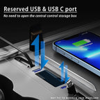 Customized for Tesla Model 3/Y USB Hub, Fast Charger for Tesla Model Y 3 Accessories 2024 2023 2022 2021 Retractable Cable,Multifunctional Tesla Center Console Accessories(Not fit Model 3 2024)