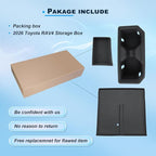 BIXUAN (3PCS 2026 RAV 4 Center Console Organizer Set for 2026 Toyota RAV 4 (6th Gen) Wireless Charging Silicone Mat, Wireless Charger Storage Drawer Box & Console Cup Holder 2026 RAV 4 Accessories