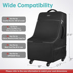 YOREPEK Padded Car Seat Travel Bag for Airplane with Wheels,Heavy Duty Carseat Bags for Air Travel,Rolling Airport Gate Check Bag,Travel Car Seat Backpack with Extra Storage for Baby Travel Essentails