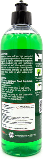 Maxshine Ultra Foaming Car Wash Soap | 16oz, Green, pH-Balanced, Eco-Friendly | Foaming Action, Safe on All Finishes, Fresh Scent | Cleans Painted Surfaces