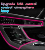 Interior Car Strip Lights, Goodream USB Music Sync Multicolor Multiple Modes LED Fiber Optic Light Ambient Neon Wire Lighting Kits for Sedan Truck SUV Accessories Center Console Dashboard
