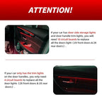 NJSBYL 10PCS LED Door Pocket Handle Ambient Lighting Circuit Board for B-MW 5 7 Series X1 Gran Turismo Coupe Sedan SUV F01 F02 F07 F48 LWB LCI Interior Door Panel Light Red-White Atmosphere Light
