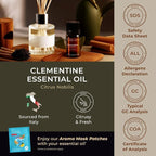 100% Pure Clementine Essential Oil - 0.34 Fl Oz - Clementine Oil for Hair, Skin, Diffuser, Aromatherapy & DIY Candle Making Scent