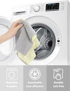 Fantasticlean Microfiber Cleaning Cloth Roll -30 Pack, Tear Away Microfiber Towels, 12" x 12", Reusable, Washable, Scratch Free, Ultra Absorbent Dishcloth for All-Around Cleaning Supplies (Beige)