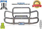 KOZAK Grille Deer Moose Brush Bumper Guard HERD 300 Compatible with Kenworth T880 2014-2025 PLUS Brackets, 22" LED Bar 120W, Logo, 2x 22" Windshield Wipers, License Plate Holder & Frame, Vest