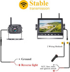 HD 1080P 7 inch RV Wireless Backup Camera: 15-Min Easy Install Clear Night Vision 4 Channels Recording Touch Key Monitor Rear View Camera for Furrion Pre-Wired RVs Travel Trailers Camper Truck