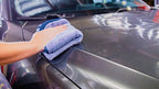 Maxshine 380GSM Zero Crazy Microfiber Towel Cleaning Cloth with Blue Silk Border - Blue, 16”x24” (40x60cm), Ultra-Soft & Absorbent, Perfect for Car Detailing & Cleaning
