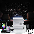 AKEPO RGBW Fiber Optic Lights kit Twinkle+APP Control+Music Effect Star Ceiling Sky Light Kit for Car & Home, Optical Fiber Cable 200pcs 0.03in/0.75mm 9.8ft/3m + 28key RF Remote Control