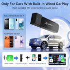 Carlinkit FireDrive Link Pro HDMI Car TV Converter for Fire TV Stick Streaming, Wireless Apple CarPlay & Android Auto Adapter, Compatible with Wired CarPlay Cars, 3 in 1 Dongle, Plug & Play