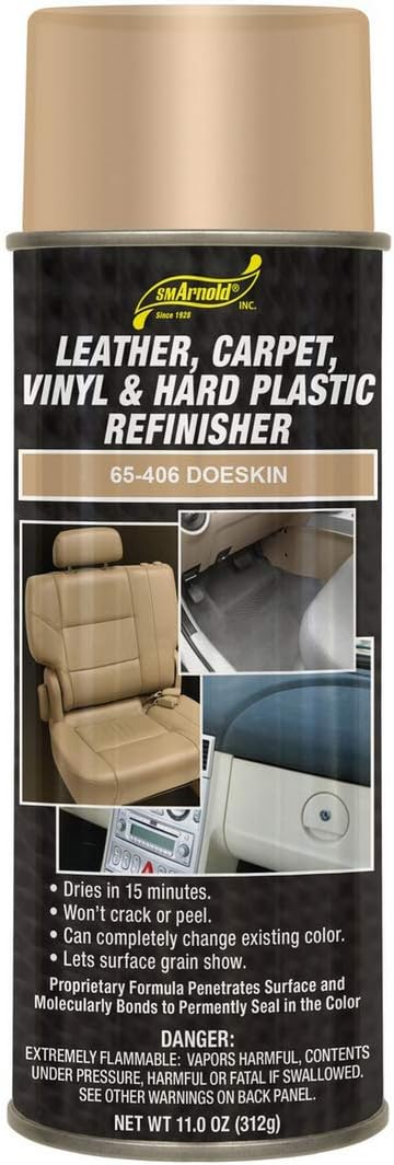 S.M. Arnold Refinishing Spray Paint - DOESKIN 11 Oz. - For Leather, Carpet, Vinyl, Metal, Plastic, Polycarbonate, Polypropylene, Acrylic, Lexan, Fiberglass | Pro Grade Aerosol Refinisher