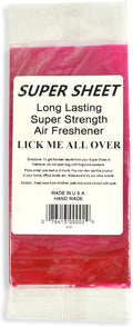 Super Sheet Small (7.5"x3.75") Under Seat Car Air Freshener (Lick Me All Over)