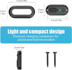 12V USB Outlet RV 3 Ports, Dual PD 30W and Quick Charge QC3.0 Car Socket Charger with Blue Indicator Light and Switch, Car USB Panel Wall Surface Mount Charging Accessories for Marine Bus Boat ATV