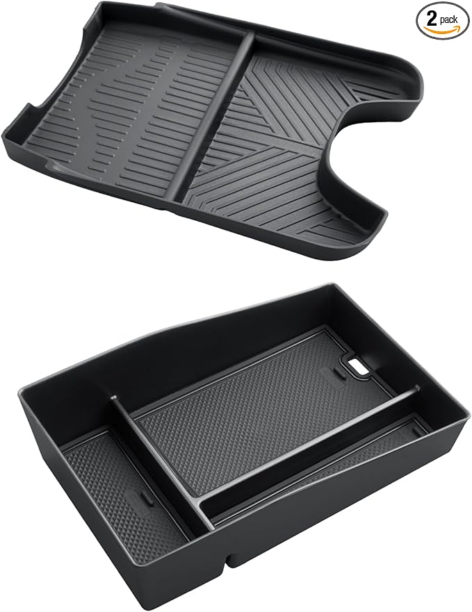 CDEFG 2PCS for 2023 2024 2025 2026 2027 HR-V Center Console Organizer Tray for 2023-2026 2027 Honda HRV HR-V Accessories Lower Console Tray Storage Box Floor Tray Sunglasses Holder