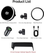 Qi2.2 Max 25W Fast Wireless Car Charger Phone Holder for 2021-2026 Nissan Rogue/2020-2025 Sentra/2019-2025 Altima 8-Inch Screen, Magnetic Phone Mount Compatible with MagSafe