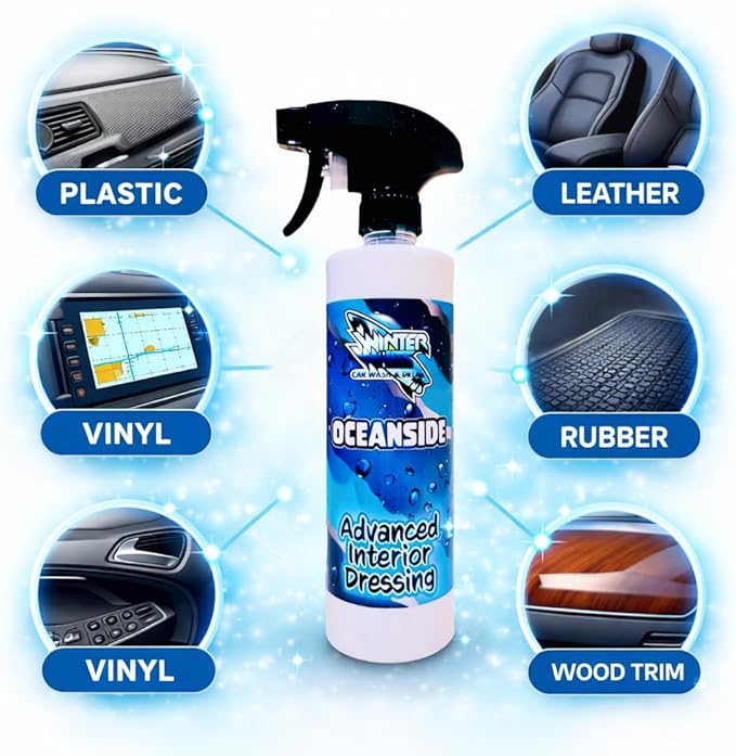 Winter White Oceanside Advanced Interior Dressing – Car Dashboard Cleaner & Protectant, Vinyl Plastic Rubber Conditioner, Non-Greasy Interior Spray for Dash, Panels & Consoles – 16 oz (Pack of 1)