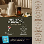 100% Pure Frangipani Essential Oil - 0.34 Fl Oz - Frangipani Oil for Hair, Skin, Diffuser, Aromatherapy & DIY Candle Making Scent