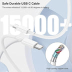 10ft iPhone 17 16 15 Charger, 2Pack 45W USB C Fast Charging Block and Long Type C to C Cable Cord,Wall Plug Adapter Cube Brick for Apple iPhone 17 Pro Max/17 Air/16e/16 Pro/15 Plus/iPad,Samsung Galaxy