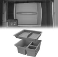 Center Console Organizer for Toyota Sienna 2021-2026 Armrest Box Secondary Tray Storage Silicone Armrest Box Insert Organizer (Gray)