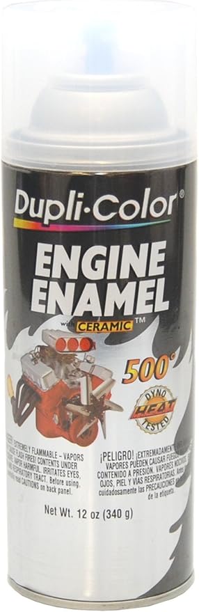 Dupli-Color DE1636 Engine Enamel Spray Paint with Ceramic - Clear - 12 oz Aerosol Can