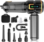 Car Vacuum Cleaner Cordless, 22000PA High Power Portable Handheld Vacuum & Compressed Air Duster, Mini Vacuum with LED Display, 3 Modes Brushless Motor for Car, Home, Office, Camping